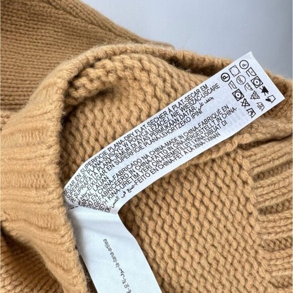 🩷 Zara - Women's Merino Wool Cut Outs Limited Edition Sweater - Brown. Size:XS-S - Picture 9 of 16